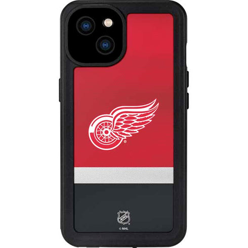 NHL Detroit Red Wings Jersey iPhone 15 Plus Waterproof Case